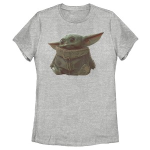 Women's Star Wars The Mandalorian The Child Portrait T-Shirt - 1 of 3