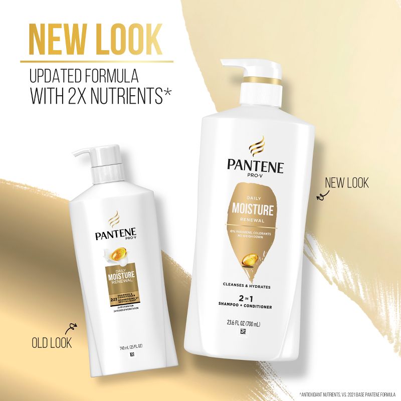 Pantene Pro-V Daily Moisture Renewal 2-in-1 Shampoo &#38; Conditioner - 23.6 fl oz, 4 of 12