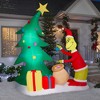 Grinch Airblown Inflatable Putting Ornaments on Tree  LG Scene Dr. Seuss , 8.5 ft Tall - 2 of 4