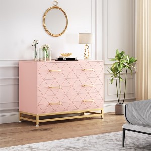 Dresser for Bedroom with 6 Drawer Double Dressers, Modern Wooden Dresser Chest - 1 of 4