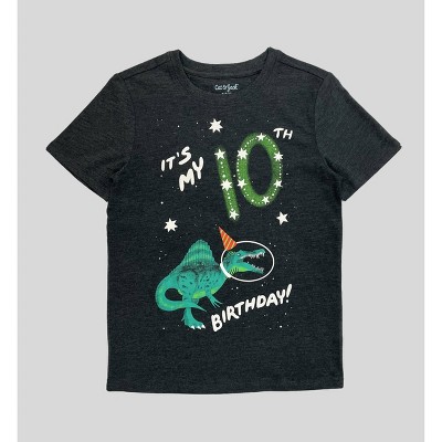 Boys' Short Sleeve 10th Birthday Graphic T-Shirt - Cat & Jack™ Charcoal Gray