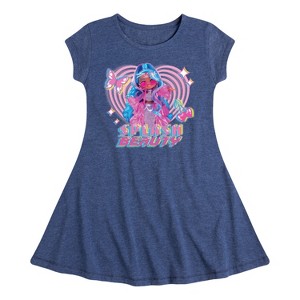 Girls' - LOL Surprise! - Splash Beauty w/ Butterflies & Hearts Fit & Flair Cap Sleeve Dress - 1 of 3