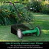 Tangkula 14" Manual Reel Mower w/ 5-Blade 6.6 Gallon Removable Grass Catcher for Garden - 3 of 4