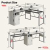 Bestier 60 Inch L-Shaped Standing Desk with File Cabinet - 3 of 4