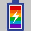 Adult Design By Humans Pride Charging Battery By PINHEAD66 T-Shirt - 2 of 2