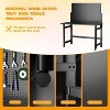 Acekool Heavy-Duty Wall-Mounted Workbench with Pegboard, Foldable Metal Tool Table for Garage, Workshop, Warehouse, Home, Black - 3 of 4