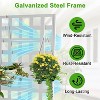 Metal Planter Box with Trellis, Raised Garden Bed, Outdoor Garden Box with Privacy Screen & Drainage Holes for Climbing Plants Flower, Black - 3 of 4