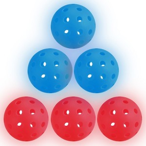 Unique Bargains Durable Luminous Portable Mesh Bag Good Balance Pickleball 6 Pcs - 1 of 4