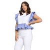 L I V D Women's Ruffled Babydoll Peplum Top - 2 of 3