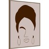 32"x42" Woman with Headwrap by Carelle N'guessan Framed Canvas Wall Art Print Bronze - Amanti Art - 2 of 4