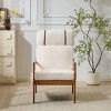 Boucle Accent Chair with Solid Wood Frame,Modern High Back Armchair for Living Room or Bedroom,Upholstered Lounge Reading Chair-Koiai - 3 of 4