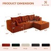 MAXYOYO Modular Sectional Sofa Couch, L Shaped Modern Cloud Couch with 1 Ottoman, Sofa in A Box - 2 of 4