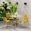 WestinTrends Playa 5-Piece Modern Square Patio Dining Table Set with Stackable Patio Dining Chairs - 2 of 4