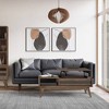 Wright Lift Top Coffee Table Rustic Natural Aged Brown - WyndenHall: Mid-Century Modern, Plywood & Acacia Frame, Fixed Shelf - 3 of 4