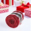 Unique Bargains Gift Wrap Ribbons Christmas Plaid Grosgrain Polyester 157.48"x2.56" 1 Pc - 2 of 4