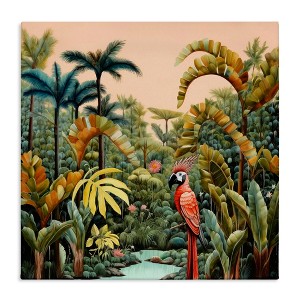 Stupell Industries Parrot in Tropical Vegetation, 36" x 36" - 1 of 4