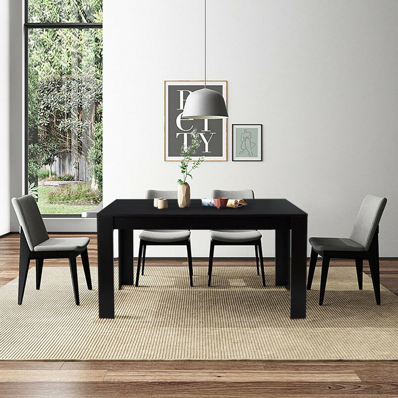 Costway 63'' Dining Table Rectangular Modern Kitchen Table For 6 People Home Furniture, 3 of 13