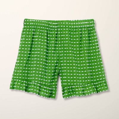 Girls' Adaptive Textured Polka Dot Ruffle Shorts - kate spade new york x Target Green