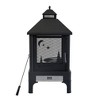 Garden Square Metal Outdoor Heating Furnace with Swivel Cooking Grill, Black 24.41*24.41in - 4 of 4