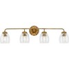 Progress Lighting Quillan 4-Light Vanity Light, Gold Ombre, Clear Glass Shades - 3 of 3