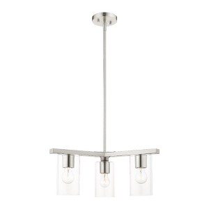 Livex Lighting Zurich 3 - Light Chandelier in  Brushed Nickel - 1 of 4