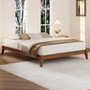 GDFStudio Johnny 12 Inch Solid Bamboo Wood Platform Bed with Wood Slats and Metal Support - 2 of 4