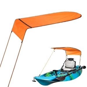 Sun Shade Canopy for Kayak Boat Canoe, Canopy for Single Person, Universal Awning Canopy with Storage Bag for Outdoor Fishing Tricycles - 1 of 4