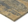 Gold And Charcoal Abstract Washable Indoor Outdoor Area Rug - 4 of 4