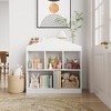 Kids Bookshelf White Toy Storage Organizer 5-Cubby Bookcase Toddlers Playhouse Cabinet Shelf Wooden Cubby Storage Toy Shelf - 4 of 4