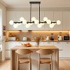 BAOURE Mid Century Modern Sputnik Chandelier, 16-Light Chandeliers over Table, Linear Chandelier Dining Room Light Fixture - 2 of 4