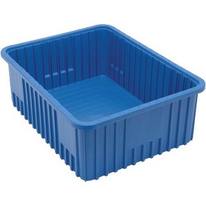 Quantum Storage Systems Dividable Grid Container, 22-1/2"L X 17-1/2"W X 8"H, Blue, Made In Usa - 1 of 1