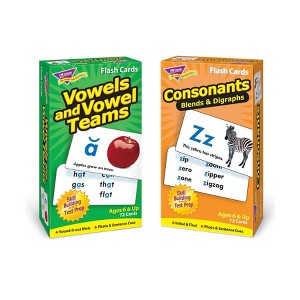 Trend Enterprises: Vowels and Consonants Skill Drill Flash Cards - 1 of 4