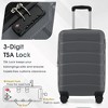 ChicFurnit Luggage 20" Hardside Large Checked Luggage, Hardshell Suitcase ABS Suitcase with Double Spinner Wheels, TSA Lock, Gray, 14.6"*9.4"*22.8" - 3 of 4