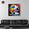 Notoriart Colorful Soccer Sneaker Splash II Soccer Wall Art Framed - 2 of 4