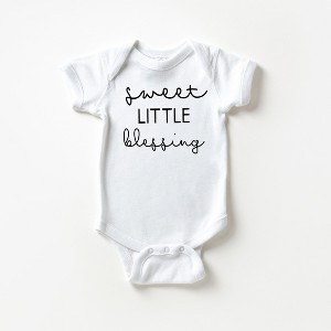 The Juniper Shop Sweet Little Blessing Baby Bodysuit - 18mo - White - 1 of 2