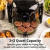 Aria Glass Air Fryer 4Qt Flip with Borosilicate Basket & Sear Pan, Digital Touch Screen, Dual Cooking, Dishwasher Safe - 3 of 4