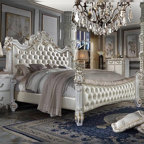 Vendome 96 Queen Bed And Antique Pearl - Acme Furniture : Target