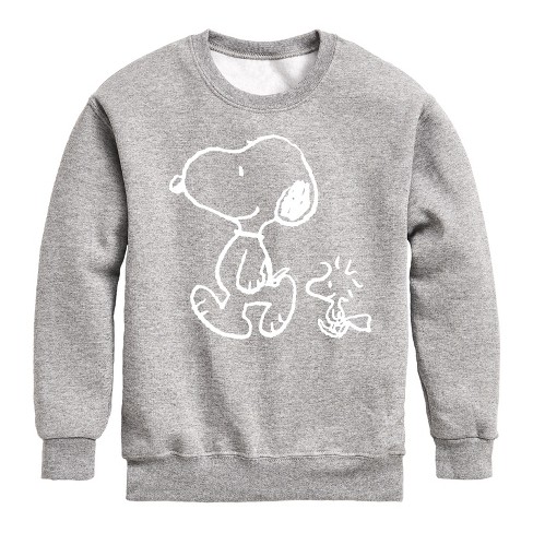 Boys' - Peanuts -  Graphic Long Sleeve Fleece Sweatshirt - image 1 of 4