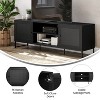 Flash Furniture Malaki Mid-Century Modern 65 Inch TV Stand with 2 Rattan Soft Close Doors and Fixed Center Shelf, TV Stand for up to 70" TV's - 4 of 4