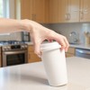 Anna-Kaci Reusable Silicone Coffee Cup Lid Spill Resistant Hot Drink Cover with Sip Opening 3.5x0.7in - 2 of 4
