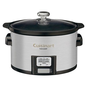 Cuisinart 3.5qt Programmable Slow Cooker - Stainless Steel - PSC-350: 3.5 Quart Crock Pot, Removable Ceramic Pot, Dishwasher-Safe - 1 of 4