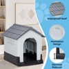 phiestina 33 inch Large Plastic Dog House, Gray & White, with Air Vents and Elevated Floor for Indoor/Outdoor Use - 4 of 4