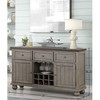 Aoxun Corner Bookcase & Rustic Server Combo  Space-Saving Storage Meets Stylish Wine & Glass Display for Living Room or Dining Area - 4 of 4
