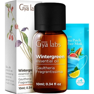 Gya Labs Wintergreen Essential Oil for Diffuser - 0.34 Fl Oz - Wintergreen Oil for Skin, Hair, Massage & Candle Making Scent