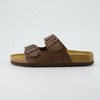 CUSHIONAIRE Lane Cork Footbed Sandals for Women –Comfortable Double Buckle Slip-On with Genuine Suede Footbed & Arch Support Slides for Women Footwear - 2 of 4