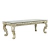 99" Vatican Dining Table Champagne Silver Finish - Acme Furniture: Glass Top, 8 Seats, Non-Extension - image 3 of 4