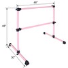 SEVOBAL Home Gyms 4FT Pink Ballet Barre With Adjustable Range Of 6.7-46 Inches For Dance Practice, Pink, 48"*30"*46" - 3 of 4