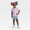 Toddler Girls' Bow Boxy T-Shirt - Cat & Jack™ Lavender - 4 of 4
