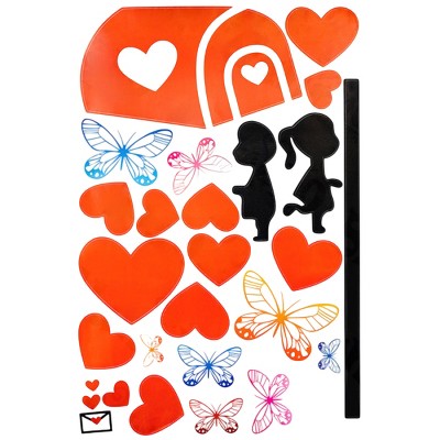 Slickblue Mail Lover Wall Decals 23.6x35.9 inch – Charming Vinyl Stickers for Home Decor