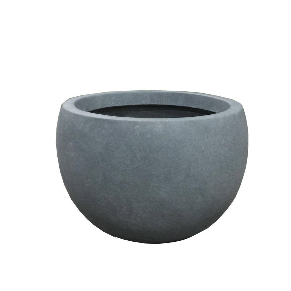 Photos - Garden & Outdoor Decoration 8" Kante Lightweight Concrete Outdoor Bowl Planter Gray - Rosemead Home &